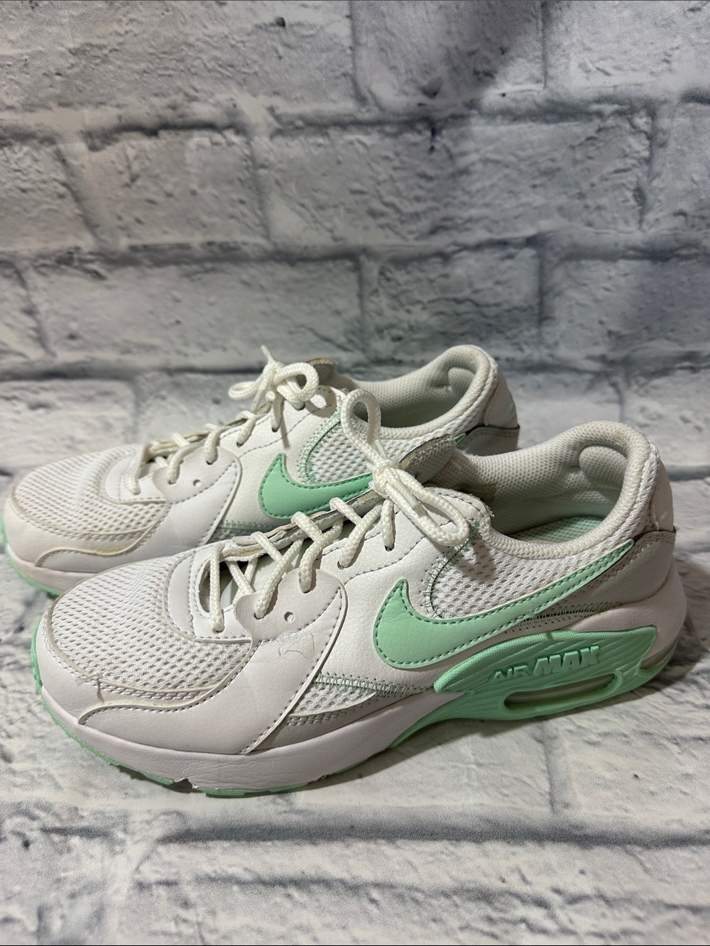 Nike Women’s Air Max Sneaker in White & Mint Green